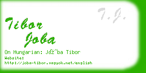 tibor joba business card